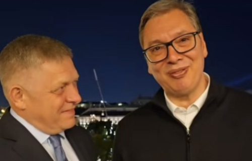 "Srbi i Slovaci braća zauvek": Vučić i Fico su se sreli večeras u Moskvi (VIDEO)