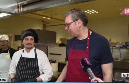 Ne damo Srbiju! Predsednik u drugačijoj atomosferi: Vučić se obratio iz restorana hotela u Nišu