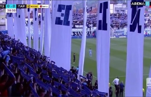 Prekinut meč Novi Pazar - Partizan zbog koreografije navijača: Parola spuštena s krova onemogućila prenos