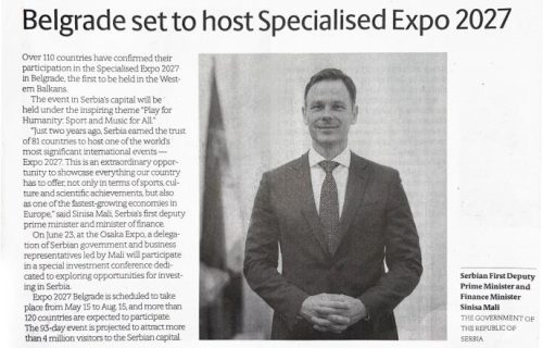 Srbija i EXPO privukli pažnju japanskih medija: Objavljen članak u najtiražnijem i najstarijem listu