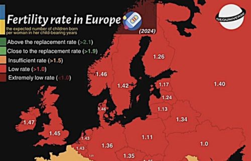 Evropa јe "u crvenom": Mask objavio mapu fertiliteta na Starom kontitnentu, vreme je da se svi zabrinu