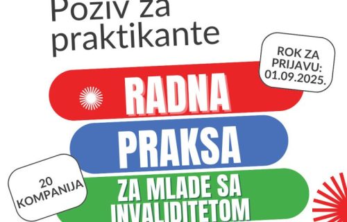 Radna praksa za mlade sa invaliditetom: Otvorene pozicije kod 20 poslodavaca, rok za prijave do 1. septembra