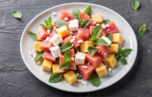 Osvežavajuća salata, probajte je dok leto ne prođe: Lubenica i breskve u savršenom spoju (RECEPT)