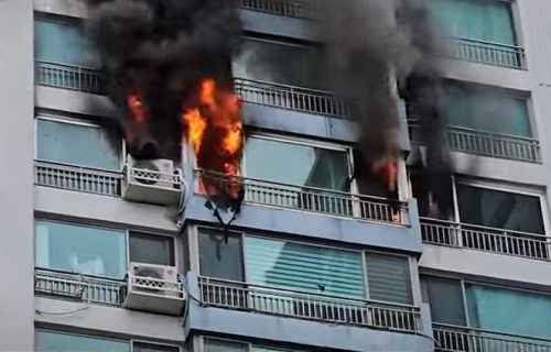 Stravičan požar u soliteru na 14. spratu, stradali majka i sin (VIDEO)