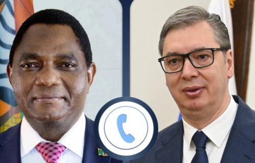 Predsednik Vučić telefonom sa predsednikom Zambije o aktuelnim pitanjima