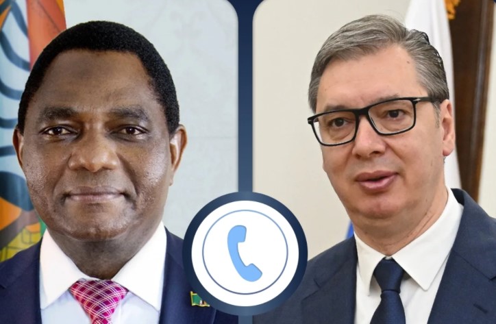 Predsednik Vučić telefonom sa predsednikom Zambije o aktuelnim pitanjima