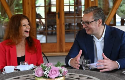 Vučić: "Zadovoljstvo mi je što sam ugostio holivudsku glumicu Lolitu Davidović i njenog supruga" (FOTO)