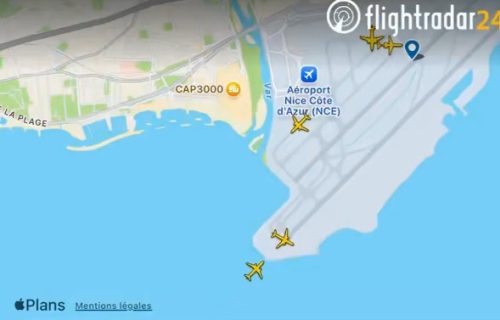 Tragedija izbegnuta za 3 metra: Na aerodromu u Nici zamalo se sudarila dva putnička aviona (VIDEO)