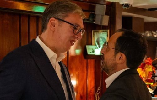 Predsednik Vučić sa Hristodulidisom u Njujorku: "Sa velikim prijateljem Srbije" (FOTO)