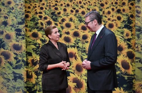 Vučić sa predsednicom Vlade Kraljevine Danske: "Zahvalan sam na srdačnom dočeku" (FOTO)