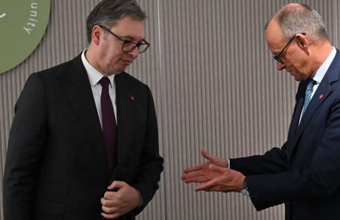 Vučić sa nemačkim kancelarom Mercom: "Konstruktivan i sadržajan razgovor o jačanju saradnje" (FOTO)