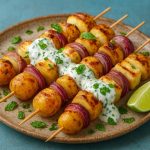 Ražnjići od sira i krompira: Hrskavi, bogato začinjeni i preliveni sosom od jogurta (RECEPT)