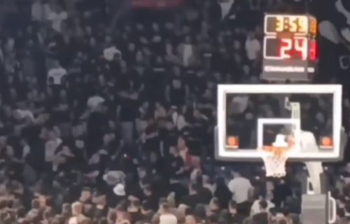 Tuča među grobarima na meču Partizana i Pariza (VIDEO)