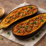 Pečeni patlidžan u aromatičnoj marinadi od soja sosa i susama (RECEPT)