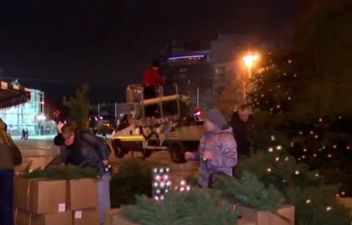 Džinovska jelka se montira u Kijevu, ali će morati da poštuje restrikcije struje (VIDEO)