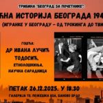 Tribina "Beograd za početnike": Noćna istorija Beograda 1945-1963