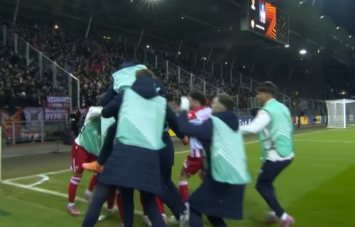 Oduševljenje među navijačima: Zvezda vodi u Gracu posle poništenog gola! (VIDEO)