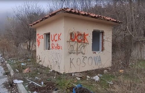 Nova provokacija: Grafiti tzv. OVK osvanuli na severu Kosovske Mitrovice