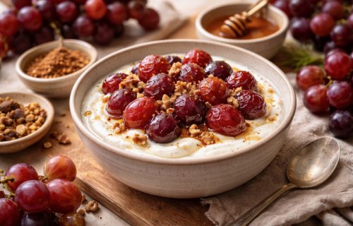 Jogurt sa pečenim grožđem i začinima: Toplo-hladni, slatko-kiseli desert koji osvaja na prvi zalogaj