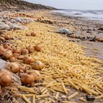 Pomfrit i luk prekrili plažu u Engleskoj: Teret sa broda završio u moru, vlasti upozoravaju građane