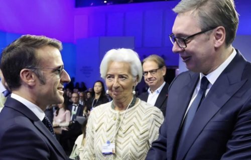 "Uvek je dobro i korisno čuti šta jedan od najvažnijih evropskih lidera ima da kaže o aktuelnim globalnim izazovima": Vučić sa Makronom u Davosu (FOTO)