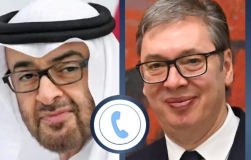 Predsednik Vučić razgovarao sa šeikom bin Zajedom: Dijalog ključ za mir na Bliskom istoku (FOTO)