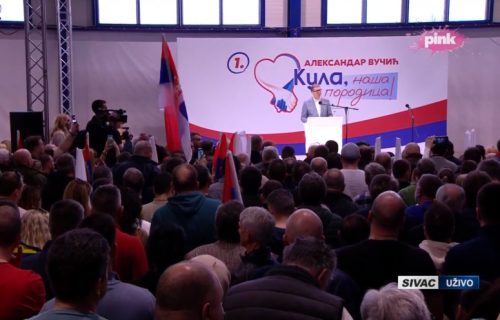 Predsednik Vučić na mitingu u Sivcu: "Imamo obavezu da se borimo protiv onih koji su nam uništavali i koji planiraju da unište zemlju" (VIDEO)