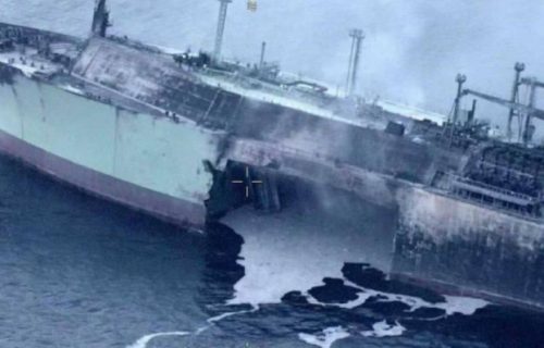 Ukrajinci napali ruski tanker sa tečnim gasom kod Libije: Objavljene nove fotografije uništenog broda