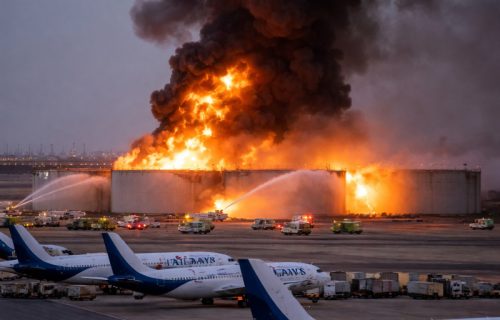 Iranski dron pogodio rezervoare za gorivo na aerodromu u Kuvajtu, izbio veliki požar