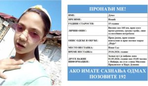 Oglasio se otac nestale Dunje (15): “Samo se nadam da je živa i zdrava, nema mobilni sa sobom”