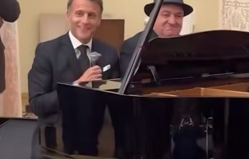 Makron zapevao u Jermeniji: Premijer Pašinjan na bubnjevima, predsednik Hačaturijan svirao klavir (VIDEO)