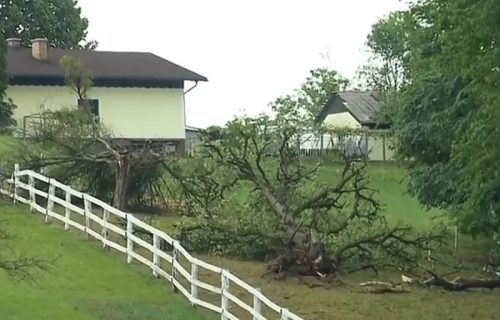 Oluja čupala stabla, temperatura pala za 15 stepeni: Strašno nevreme protutnjalo Slovenijom (FOTO)