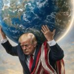 Tramp ponovo objavio kontroverznu AI fotografiju: Nakon grljenja Isusa, sada nosi planetu na leđima (FOTO)