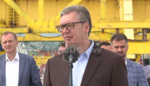 (UŽIVO) “Pravo malo arhitektonsko-građevinsko remek-delo”: Vučić na spajanju novog mosta preko Dunava