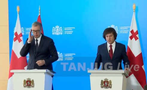 (UŽIVO) Vučić i Kobahidze se obraćaju javnosti nakon sastanka delegacija Srbije i Gruzije