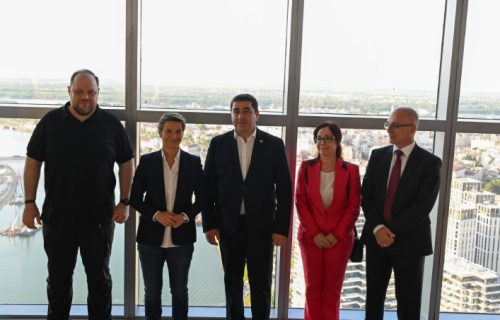 Brnabić sa predstavnicima parlamenata država kandidata za EU obišla Kulu Beograd (FOTO)