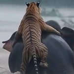 Slon pokušao da spase tigra, iz nabujale reke: Dirljiv prizor, sa Sumatre obišao svet (VIDEO)