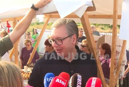 (UŽIVO) Vučić u Vladimirovcu: Veliki broj građana se okupio da dočeka predsednika (VIDEO)
