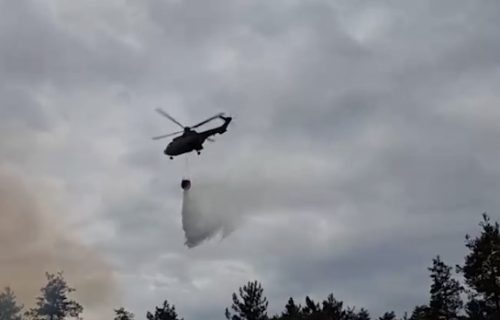 Požar u Deliblatskoj peščari - u akciji gašenja i helikopter "super puma"
