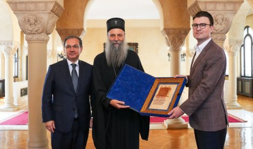 Porfirije sa predstavnicima Srpsko-američkog kongresa o zaštiti srpske baštine na KiM