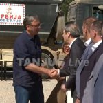 (UŽIVO) Vučić u obilasku radova na izgradnji deonice brze saobraćajnice Bački Breg – Srpska Crnja