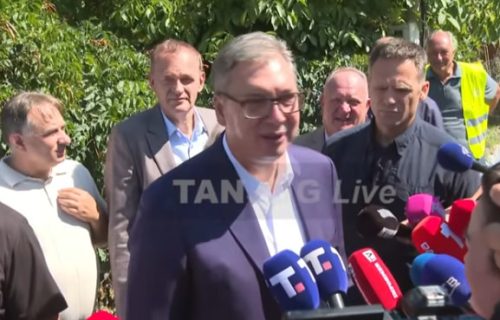 (UŽIVO) "Ovo znači život za ova sela, za ljude": Vučić u obilasku radova na putu na jugu Srbije