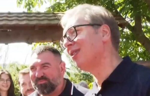 Vučić stigao u Temsku, poseta gazdinstvu Penčić: "Divno mesto, siromašno je, ali se polako ljudi snalaze"