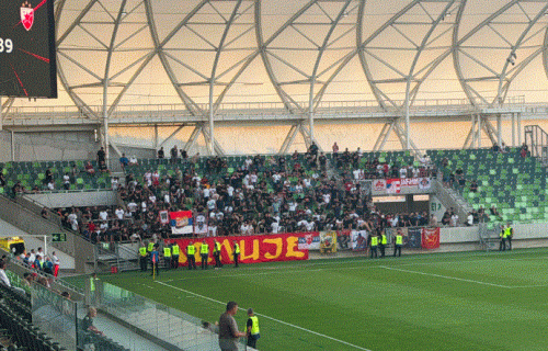 Zvezdin huk i van Beograda: Navijači napravili sjajnu atmosferu pred duel sa Hapoelom (VIDEO)