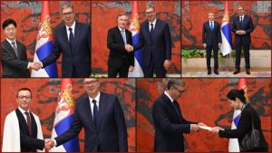Vučić primio akreditivna pisma pet ambasadora: Svečanost u Palati Srbija