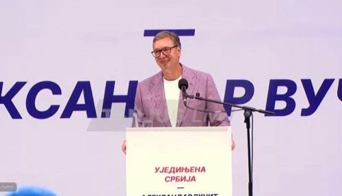 Predsednik Vučić na mitingu SNS-a u Užicu: “Hvala im, pokazali su razliku između nas i njih”