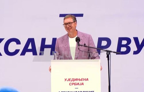 Predsednik Vučić na mitingu SNS-a u Užicu: "Hvala im, pokazali su razliku između nas i njih"