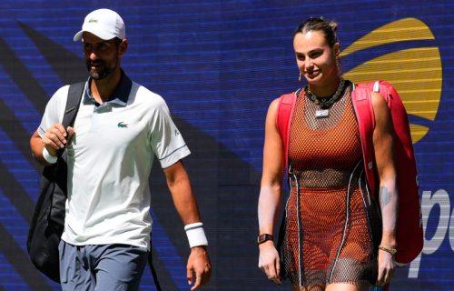 Novak i Arina zapalili Njujork:  Đoković i Sabalenka dobili prvi set u miks dublu (FOTO)