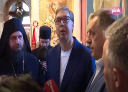 Vučić u manastiru Rmanj: Predsednik i Dodik se sastali sa episkopom Sergijem