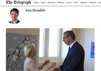 Brnabić za “The Telegraph”: “Srbija je evropska zemlja, ali nije ničiji pion”